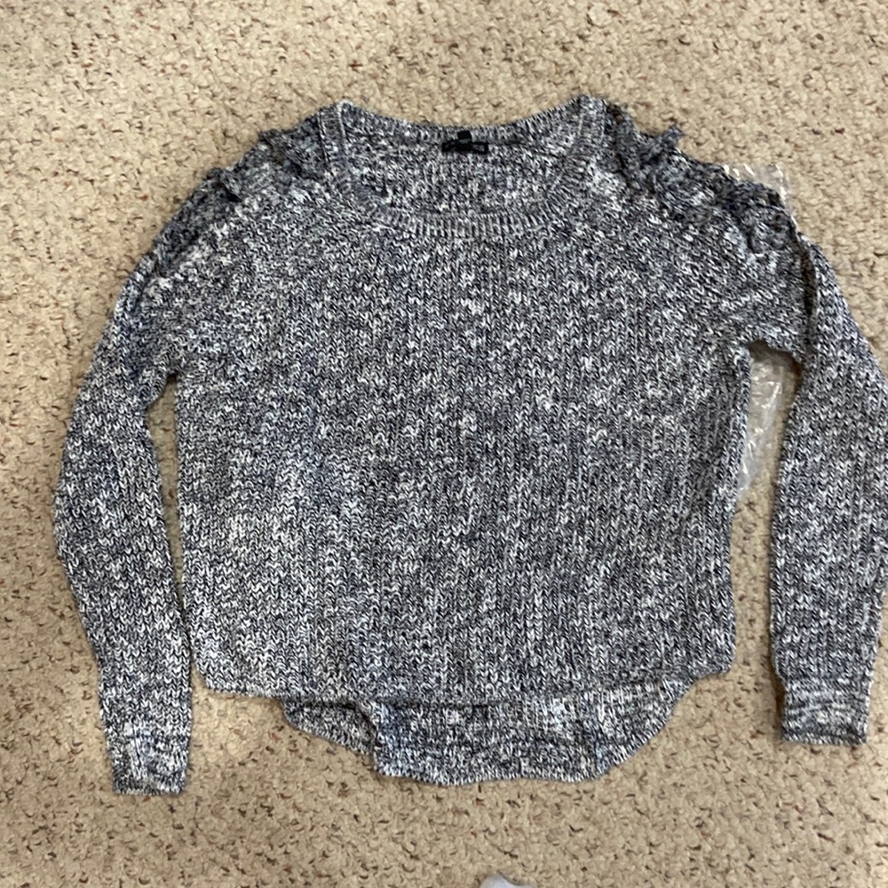 Cold shoulder sweater